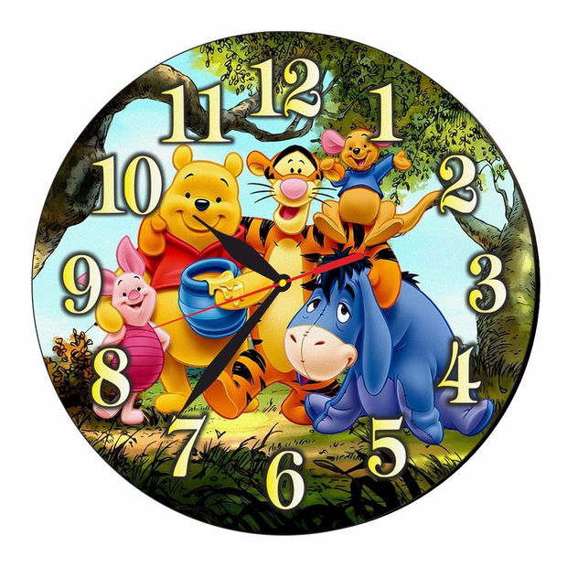 Ceas Disney, Winnie The Pooh, Lemn, 40 cm, CSDUV058