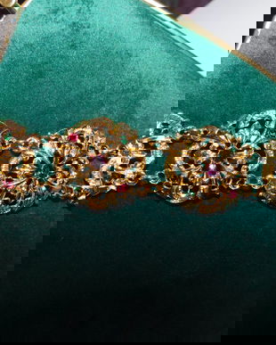 Bratara  deosebita , vintage,  designer Susan Caplan , placata cu aur ,