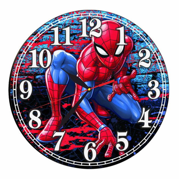 Ceas Disney, Spider-Man, Lemn, 40 cm, CSDUV063