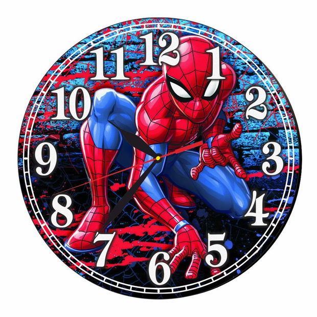 Ceas Disney, Spider-Man, Lemn, 40 cm, CSDUV063