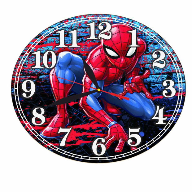 Ceas Disney, Spider-Man, Lemn, 40 cm, CSDUV063