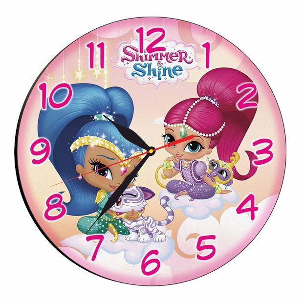 Ceas Disney, Shimmer and Shine, Lemn, 40 cm, CSDUV075