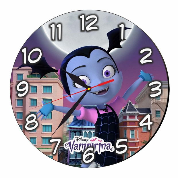 Ceas Disney, Vampirina, Lemn, 40 cm, CSDUV077