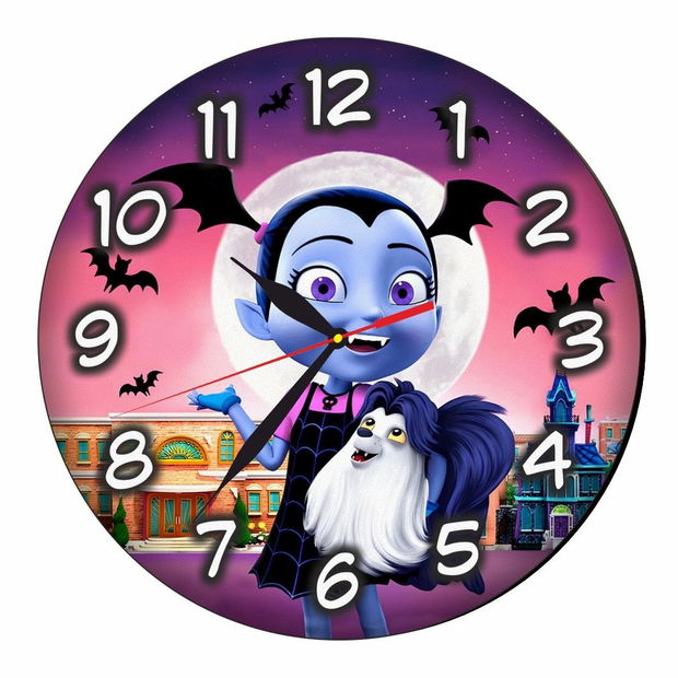 Ceas Disney, Vampirina, Lemn, 40 cm, CSDUV078