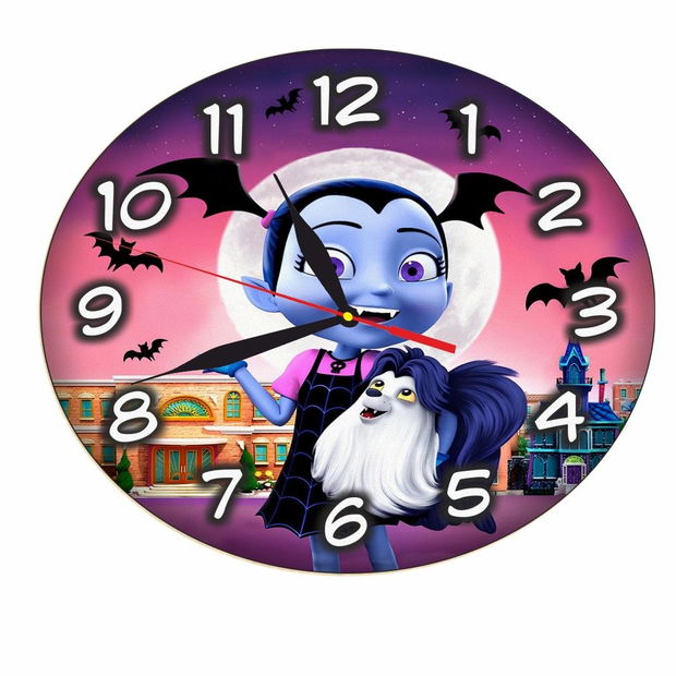 Ceas Disney, Vampirina, Lemn, 40 cm, CSDUV078