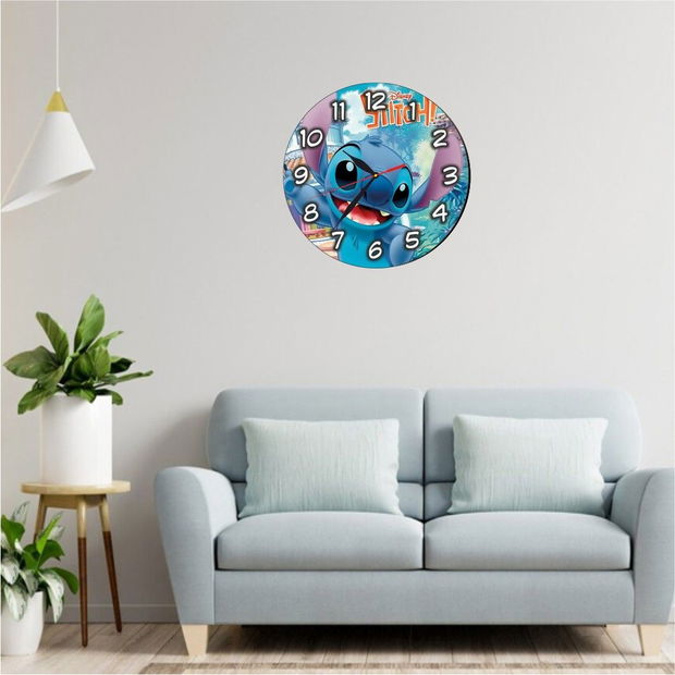 Ceas Disney, Lilo & Stitch, Lemn, 40 cm, CSDUV090