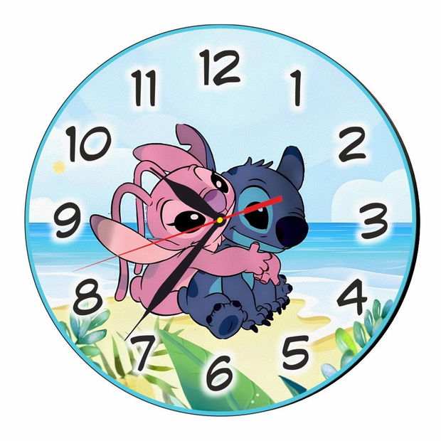 Ceas Disney, Lilo & Stitch, Lemn, 40 cm, CSDUV091