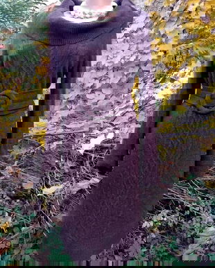 Rochie noua, tricot maron