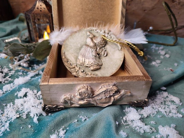 Set caseta si decoratiune-Vintage Christmas