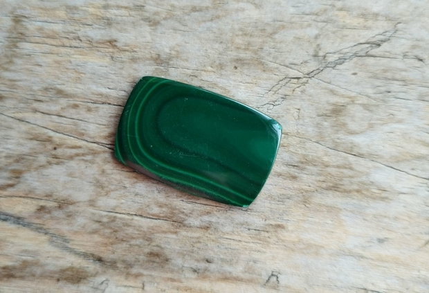 Cabochon malachit, 27x17x3 mm