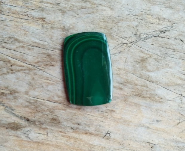 Cabochon malachit, 27x17x3 mm