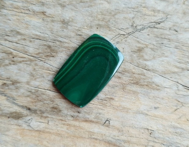 Cabochon malachit, 27x17x3 mm