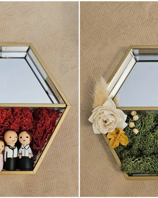 Aranjament floral cu oglinda