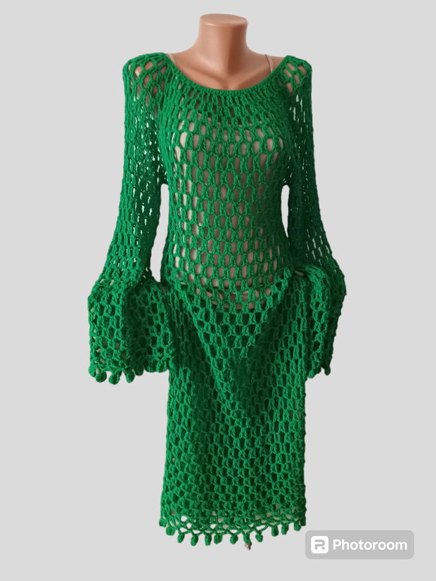 Rochie verde iarbă,in oferta