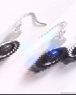 Cercei acvamarin si hematit