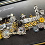 Locomotiva de epoca Cod M 632・Tablou decorativ din piese de ceas・Arta・Tablou steampunk