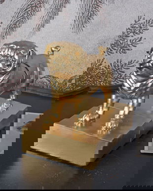 Suport de carte boxer auriu