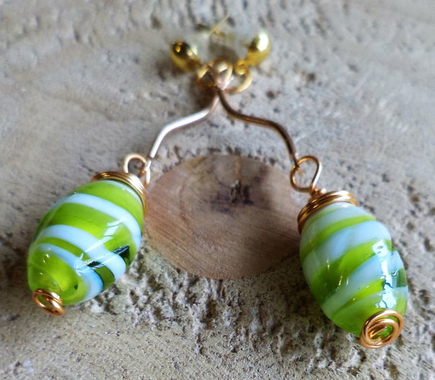 Cercei cu margele lampwork