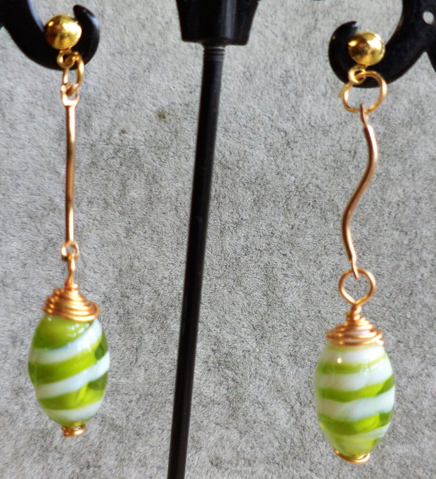 Cercei cu margele lampwork
