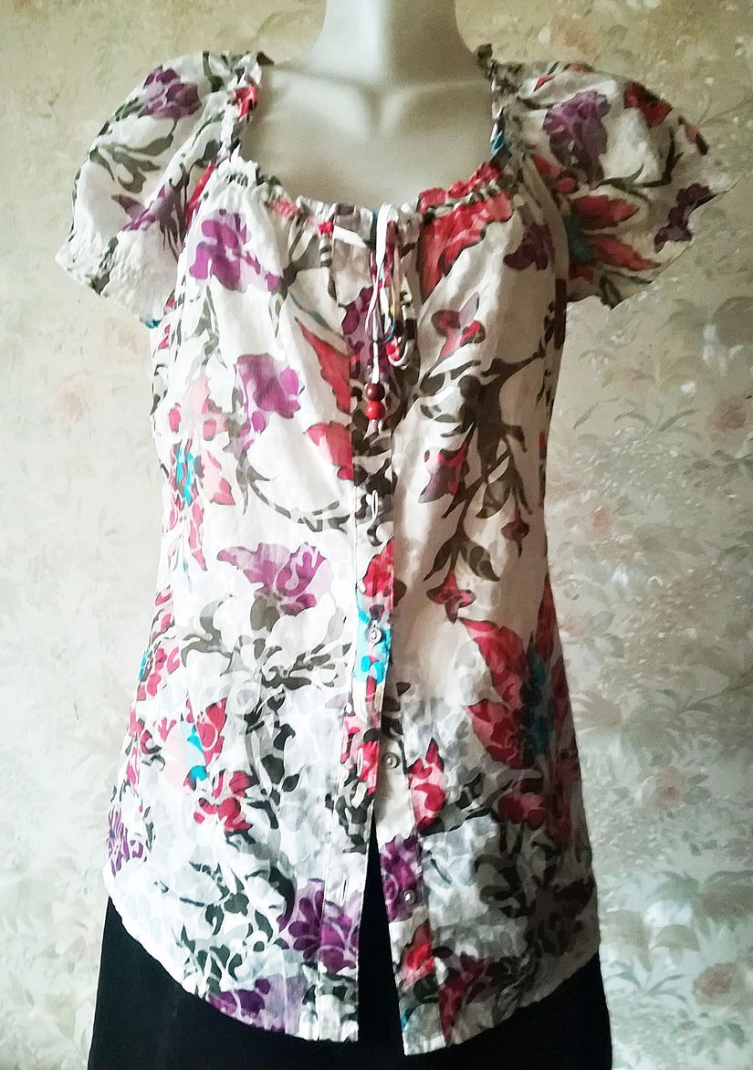 bluza alba cu flori , Esprit , 40