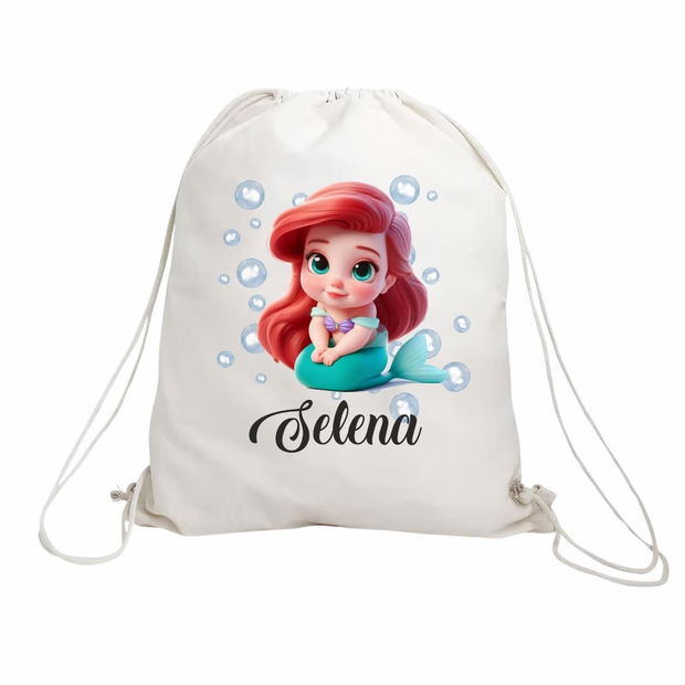 Rucsac personalizat cu nume, Gradinita, Mica Sirena, 43×34 cm, RGR008