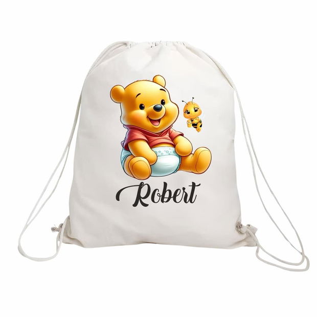 Rucsac personalizat cu nume, Gradinita, Winnie the Pooh, 43×34 cm, RGR011