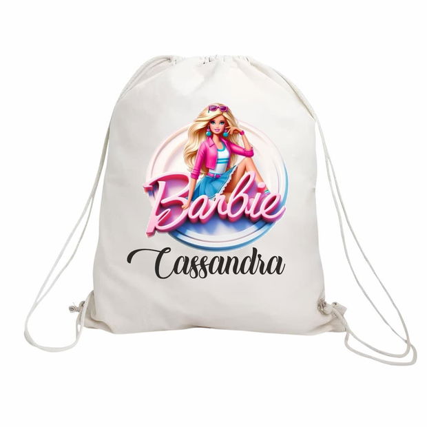 Rucsac personalizat cu nume, Gradinita, Barbie, 43×34 cm, RGR013