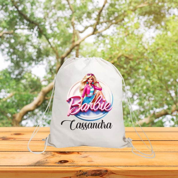 Rucsac personalizat cu nume, Gradinita, Barbie, 43×34 cm, RGR013