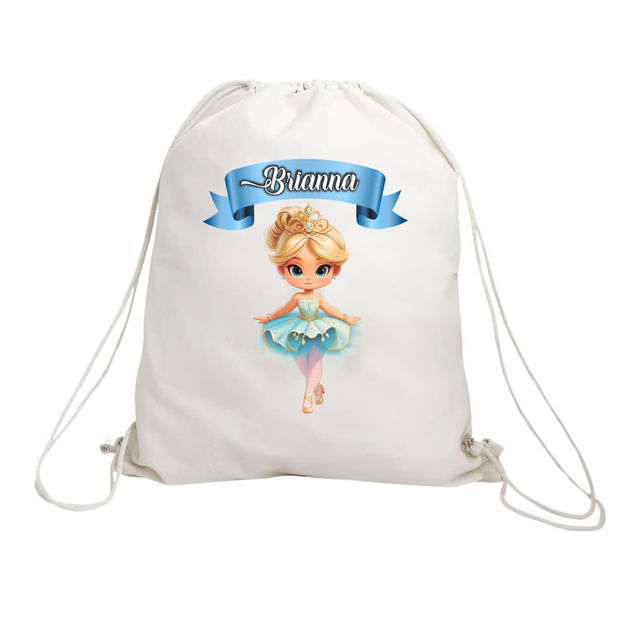 Rucsac personalizat cu nume, Gradinita, Balerina, 43×34 cm, RGR017