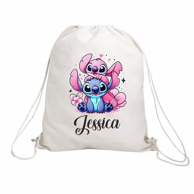 Rucsac personalizat cu nume, Gradinita, Stitch, 43×34 cm, RGR025