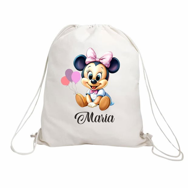 Rucsac personalizat cu nume, Gradinita, Minnie Mouse, 43×34 cm, RGR028