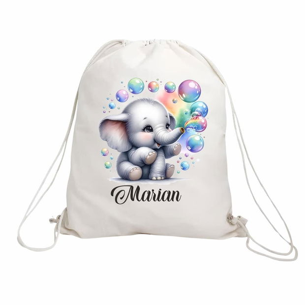 Rucsac personalizat cu nume, Gradinita, Elefantel, 43×34 cm, RGR031