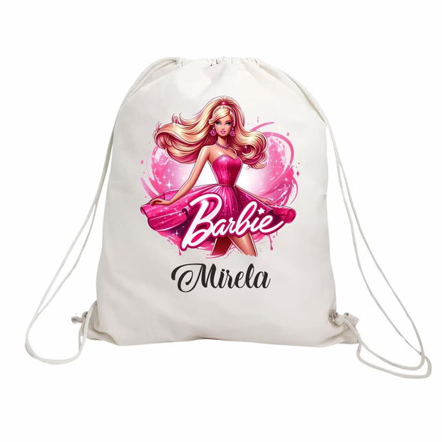 Rucsac personalizat cu nume, Gradinita, Barbie, 43×34 cm, RGR032