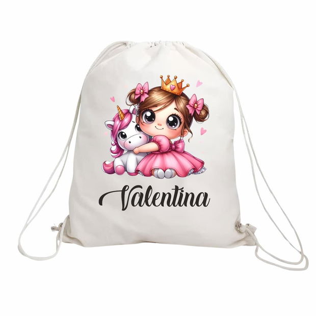 Rucsac personalizat cu nume, Gradinita, Mica Printesa, 43×34 cm, RGR035