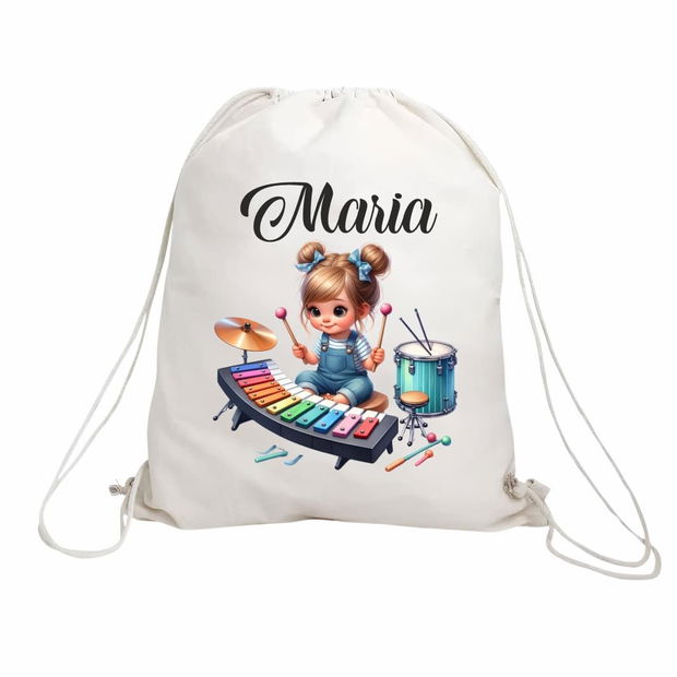 Rucsac personalizat cu nume, Gradinita, Mica Muziciana, 43×34 cm, RGR037