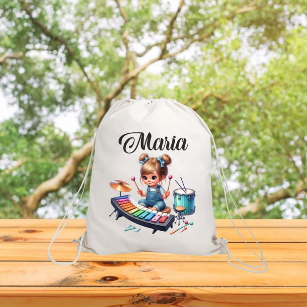 Rucsac personalizat cu nume, Gradinita, Mica Muziciana, 43×34 cm, RGR037