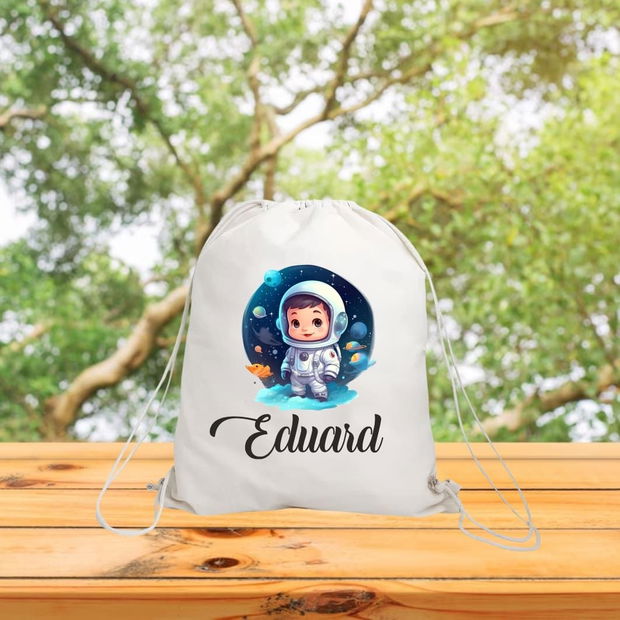 Rucsac personalizat cu nume, Gradinita, Micul Astronaut, 43×34 cm, RGR050