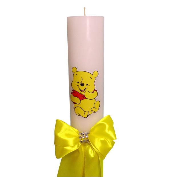 Lumanare Botez, Winnie The Pooh, Galben, 35 cm, LMB052