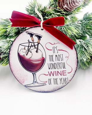 Glob lemn pentru Craciun, It's the most wonderful wine, 4069