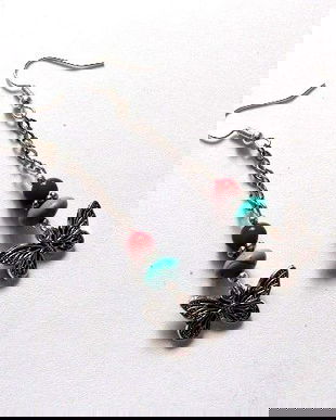 cercei coral si turcoaz 46927