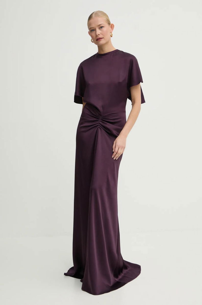 Victoria Beckham rochie culoarea violet, maxi, evazați, 1125WDR005454A