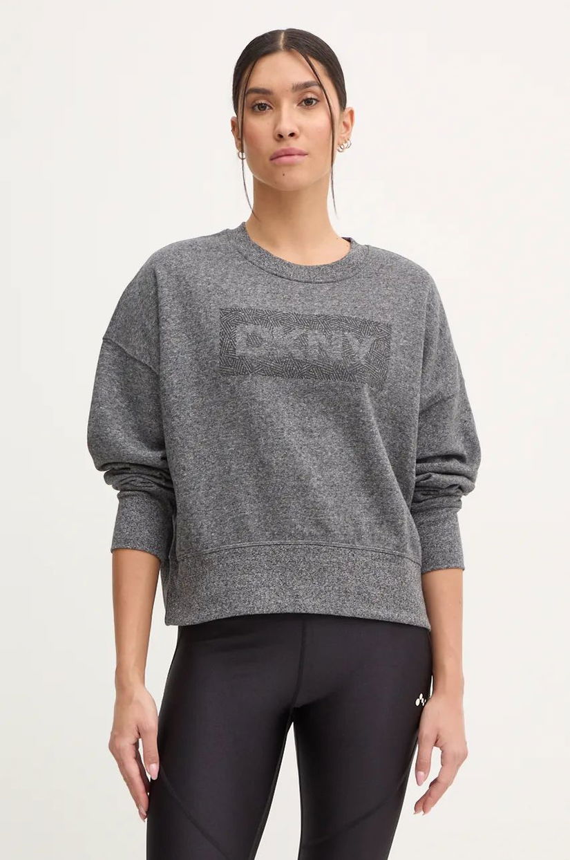 Dkny bluză femei, culoarea gri, melanj, DP4T1041