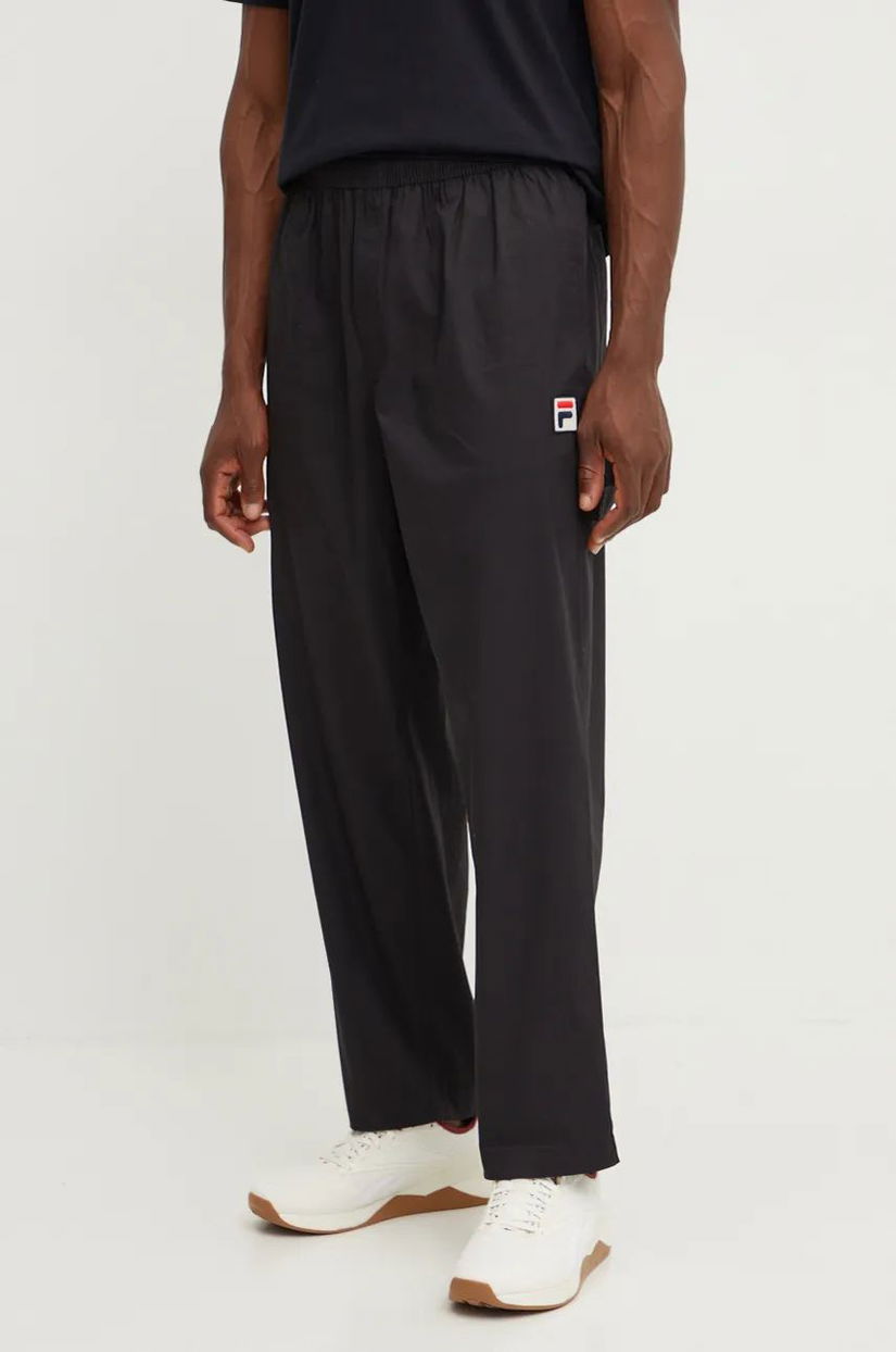 Fila pantaloni Luguse bărbați, culoarea negru, cu fason chinos, FAM0771