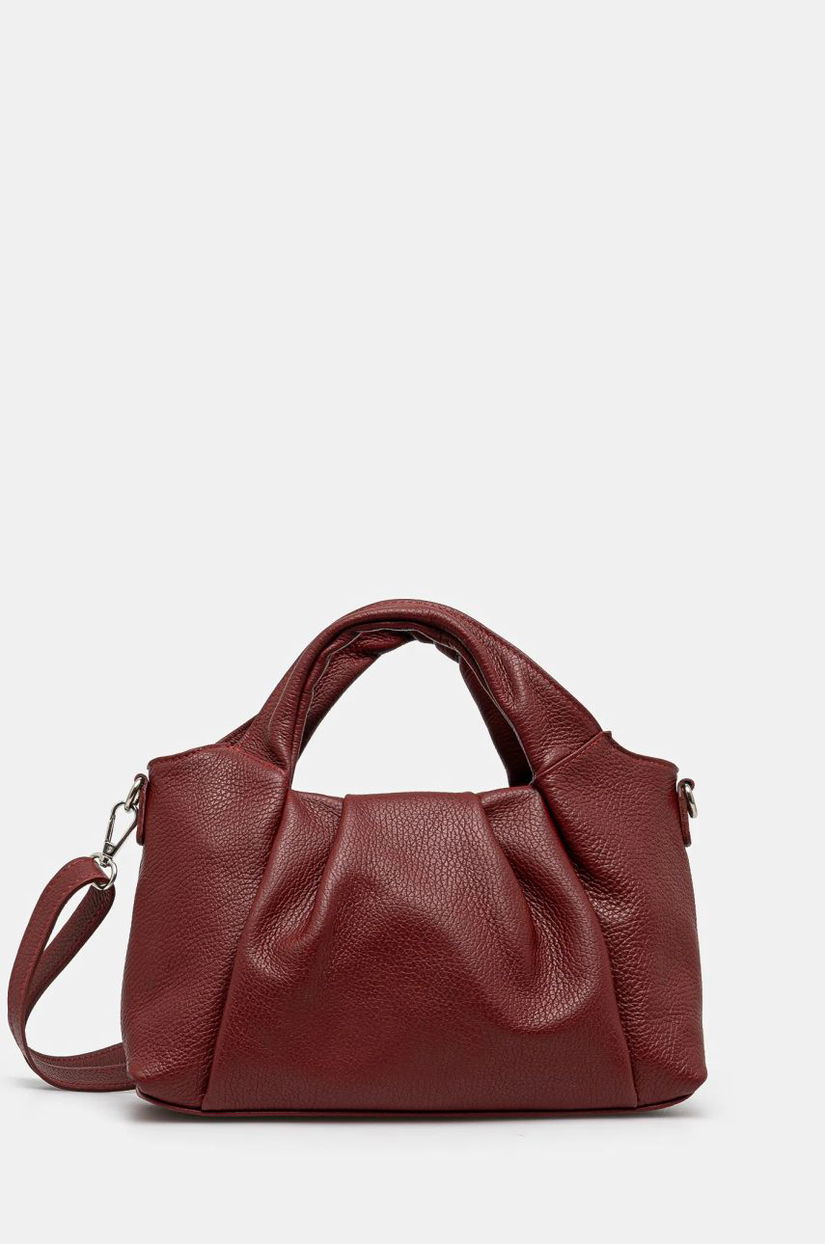 Answear Lab poseta de piele culoarea bordo