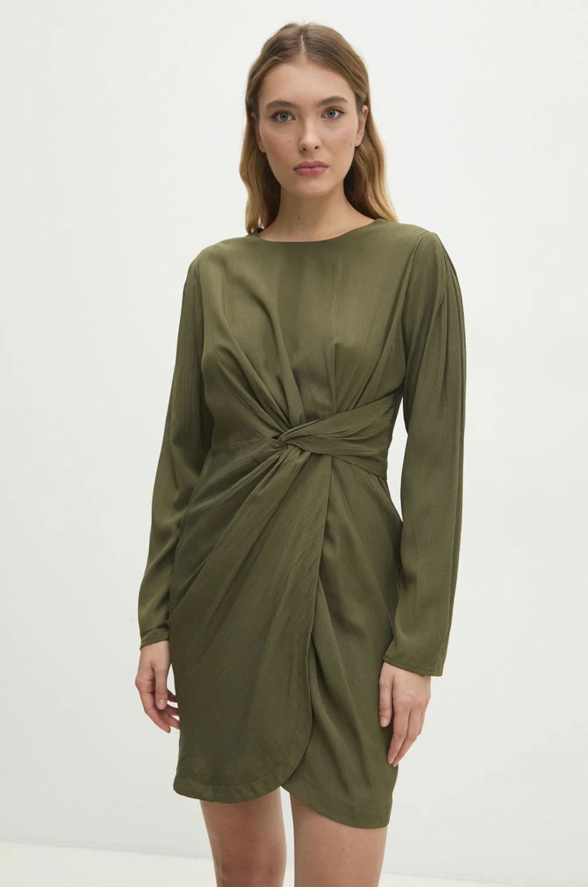 Answear Lab rochie culoarea verde, mini, evazati