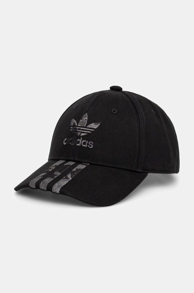 adidas Originals șapcă de baseball din bumbac culoarea negru, cu imprimeu, IY1545