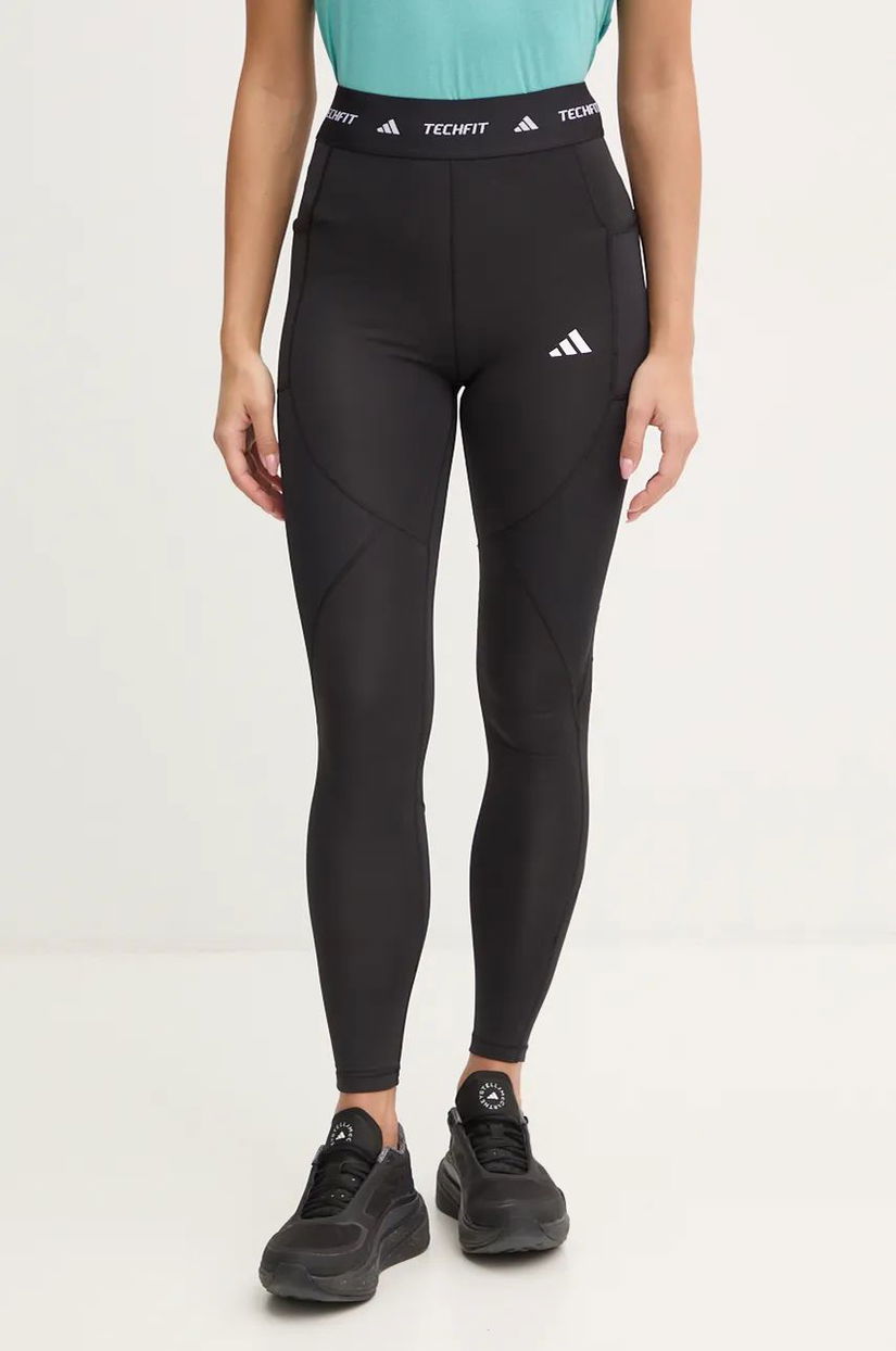 adidas Performance leggins de antrenament TF Cold.RDY culoarea negru, cu imprimeu, IT2274