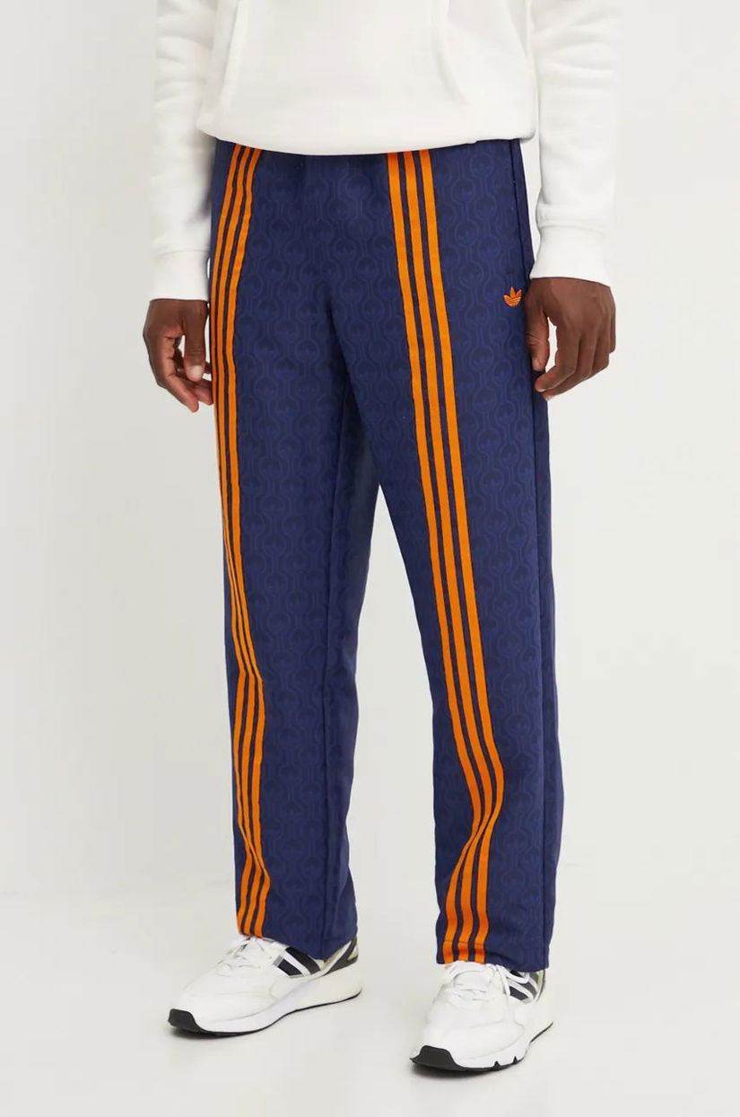 adidas Originals pantaloni de trening Club TrackPant culoarea bleumarin, cu imprimeu, JN5971