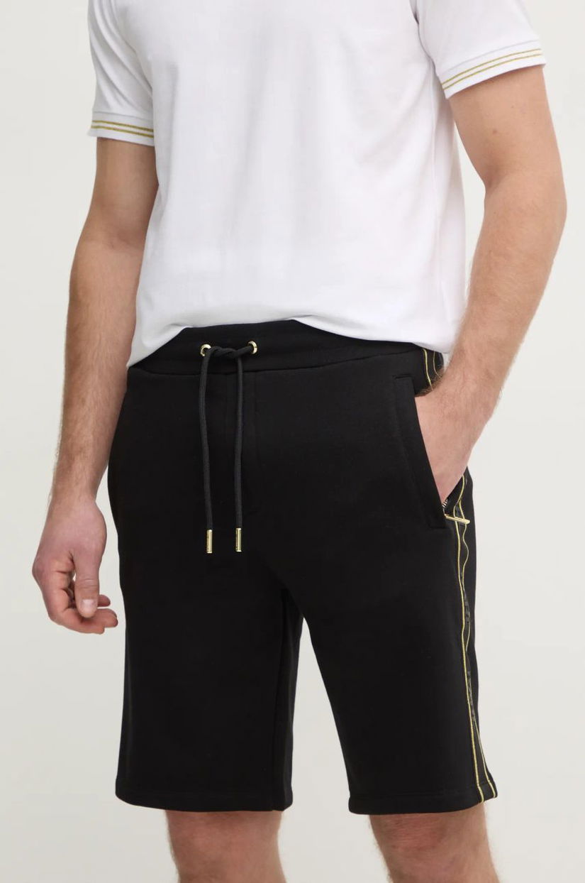 Karl Lagerfeld pantaloni scurti barbati, culoarea negru, 705468.551900