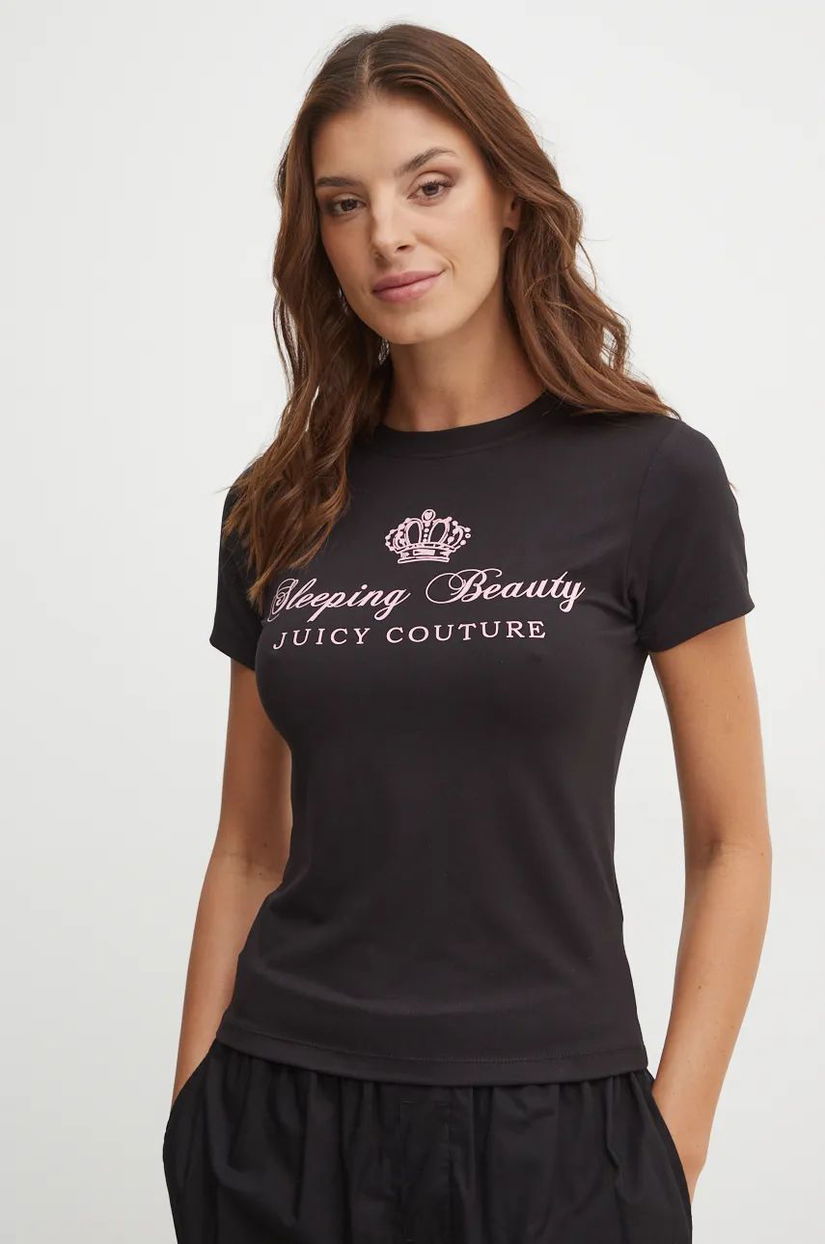 Juicy Couture tricou de pijama BINKY PYJMATOP culoarea negru, JCLCT224501